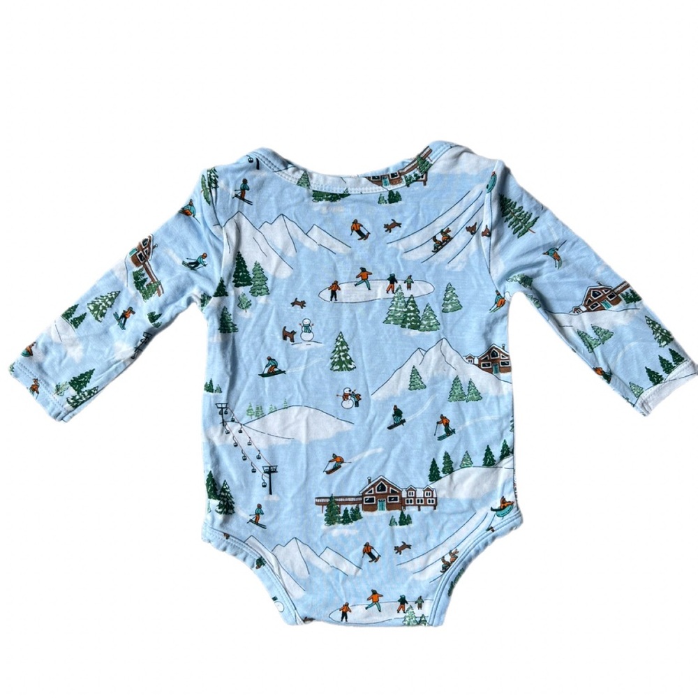 Angel Dear Ski Resort Long Sleeve Bamboo One-Piece 0-3 Months NWOT